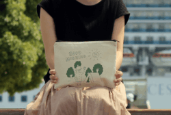 コットンぺたんこポーチ(L)