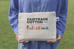 フェアトレードコットンぺたんこポーチ（L）