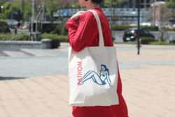 コットンガゼットバッグ(L)