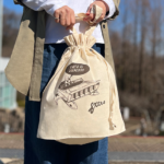オーガニックコットンガゼット巾着トート