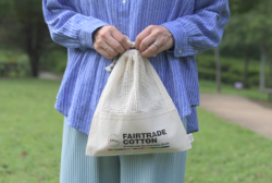 オーガニックコットンネット巾着（L）