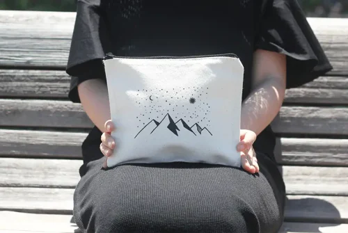 コットンぺたんこポーチ