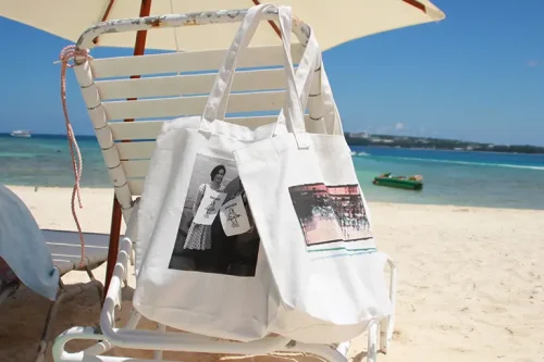 8532エコバッグへのオリジナルプリント、デザインデータでプリント方法が変わってきます。