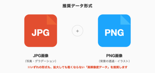 推奨データ形式：JPG・PNGなどの高解像度画像