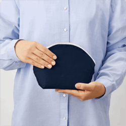 コットンラウンドポーチ