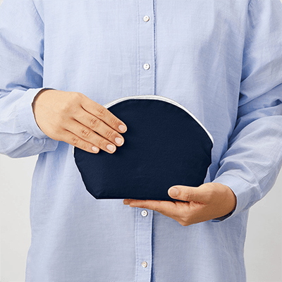 コットンラウンドポーチ