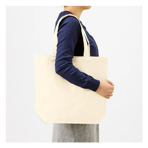 トート(M)ワイド オーガニックコットン 内ポケット付