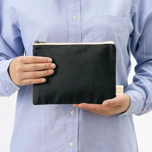 オーガニックコットンぺたんこポーチ(M)