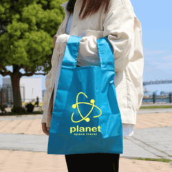 うちわが入る仕切りのあるトートバッグ