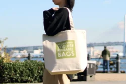 厚手のトートバッグにオリジナル名入れプリント作成！