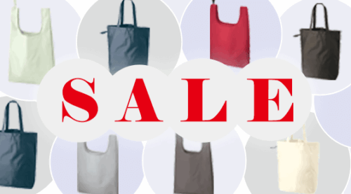 \ SALE /持ち運びに便利なポリエステル素材のエコバッグがセール!