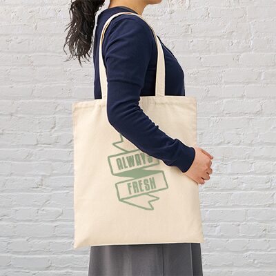 8ozコットンバッグ(L)ワイド+