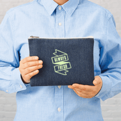 デニムぺたんこポーチ