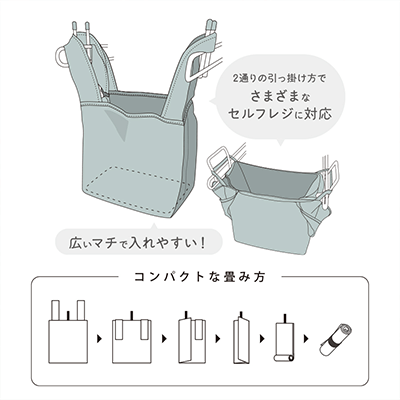 クルリト セルフレジで使いやすいスクエアデリバッグ