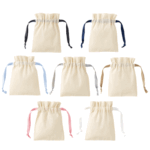 カラーリボンコットン巾着(SS)