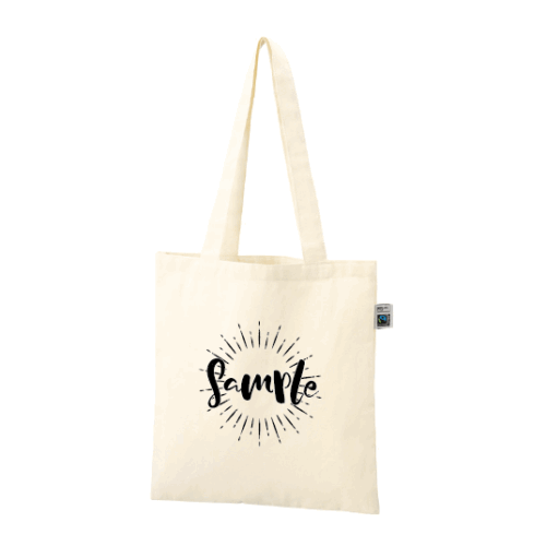 フェアトレードコットンカジュアルフラットバッグ(M)